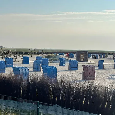 Nordseeküste Am Deich Mit Schönem Garten Neßmersiel