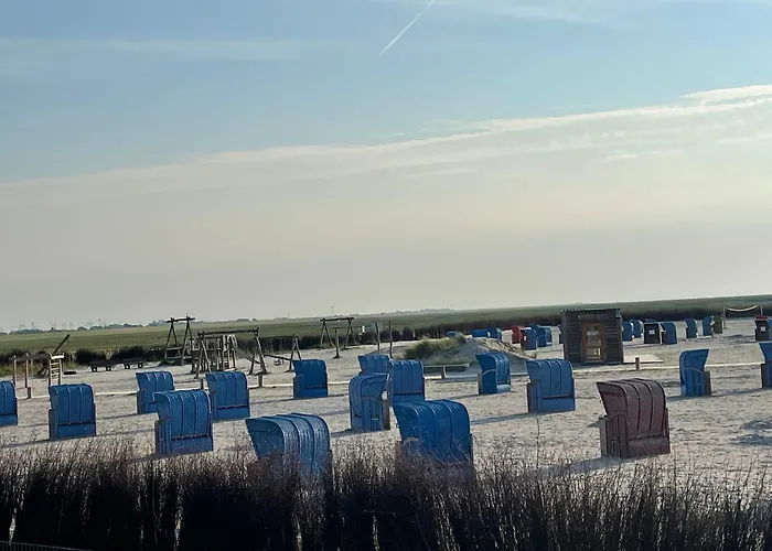 Nordseekueste Am Deich Mit Schoenem Garten *